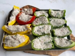 Stuff the fish paste